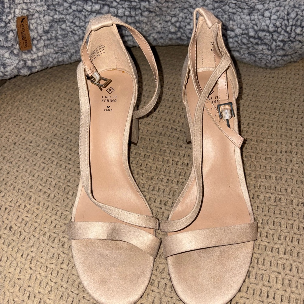Call It Spring Women's Beige Heels